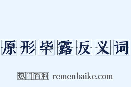 原形毕露反义词是什么意思的图片
